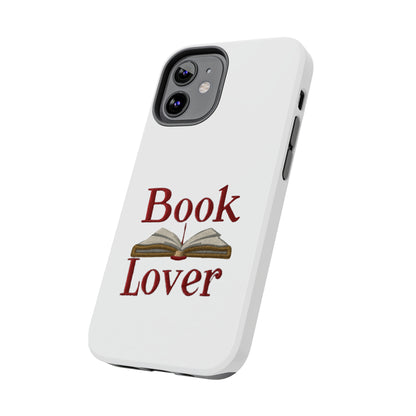 Open Book Embroidery Art: Book Lover Text for Avid Readers - Tough Phone Cases