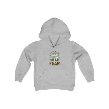 Faith Over Fear Christian Sweatshirt, Religious Youth Hoodie, Jesus Apparel, Modern Faith Hoodie, Scripture Pullover, Trendy Christian Wear, Aesthetic Faith Garment, Spiritual Aesthetic Youth Hoodie