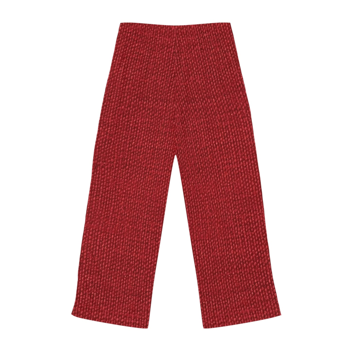 Rojo rubí atrevido: estilo apasionante de tela inspirado en la mezclilla - Pantalones de pijama para mujer (AOP)