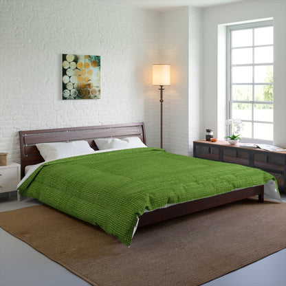 Olive Green Denim-Style: Seamless, Textured Fabric - Comforter