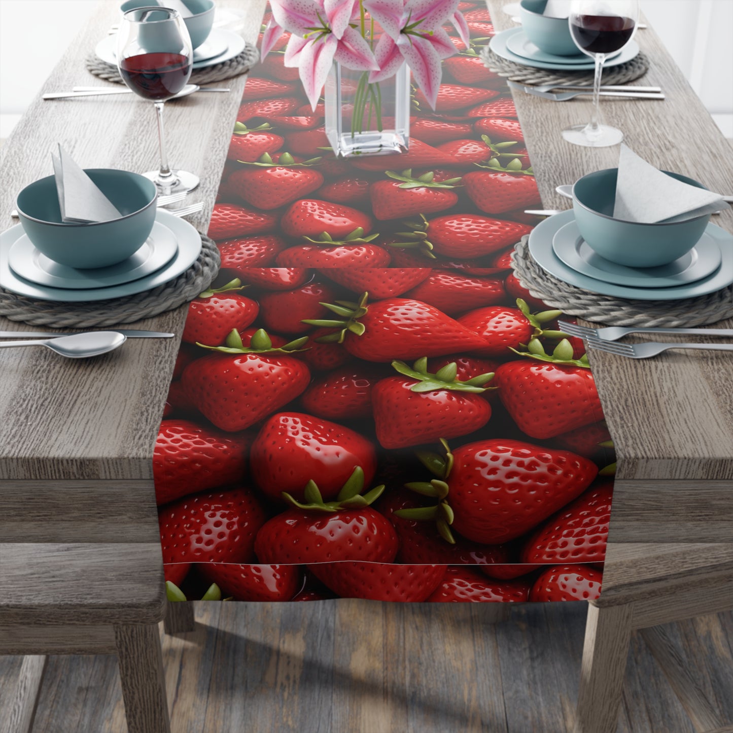 Strawberry Patch Picks: Home Decor and Gifts for the Ultimate Berry Fan - Table Runner (Cotton, Poly)