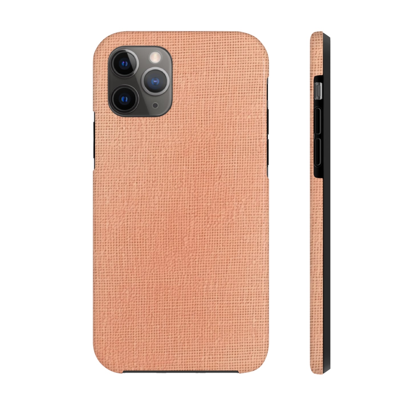 Soft Pink-Orange Peach: Denim-Inspired, Lush Fabric - Tough Phone Cases