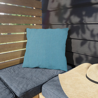 Bright Aqua Teal: Denim-Inspired Refreshing Blue Summer Fabric - Outdoor Pillows