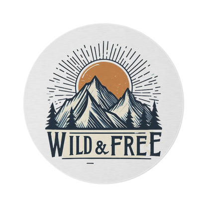 Wild and Free - Outdoor Adventure - Round Rug