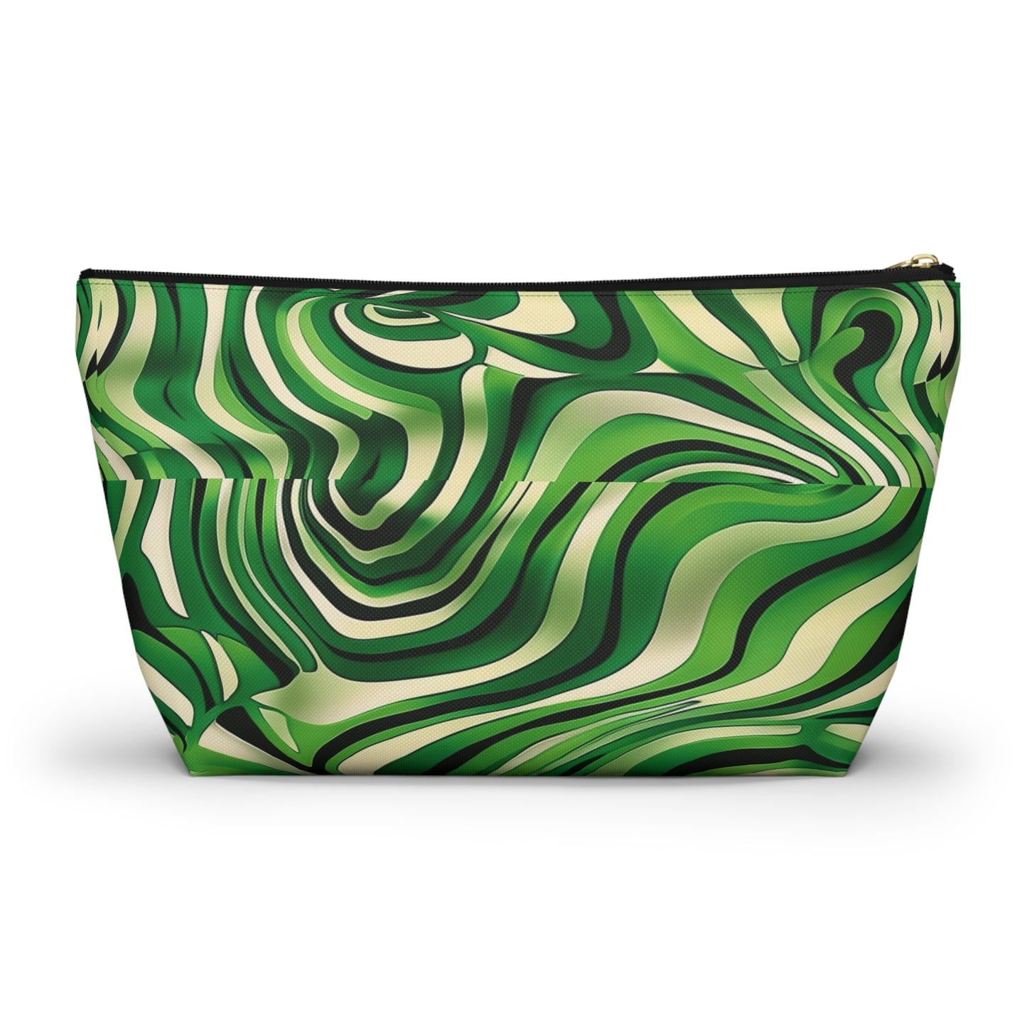 Disco Zebra Green - Accessory Pouch w T-bottom