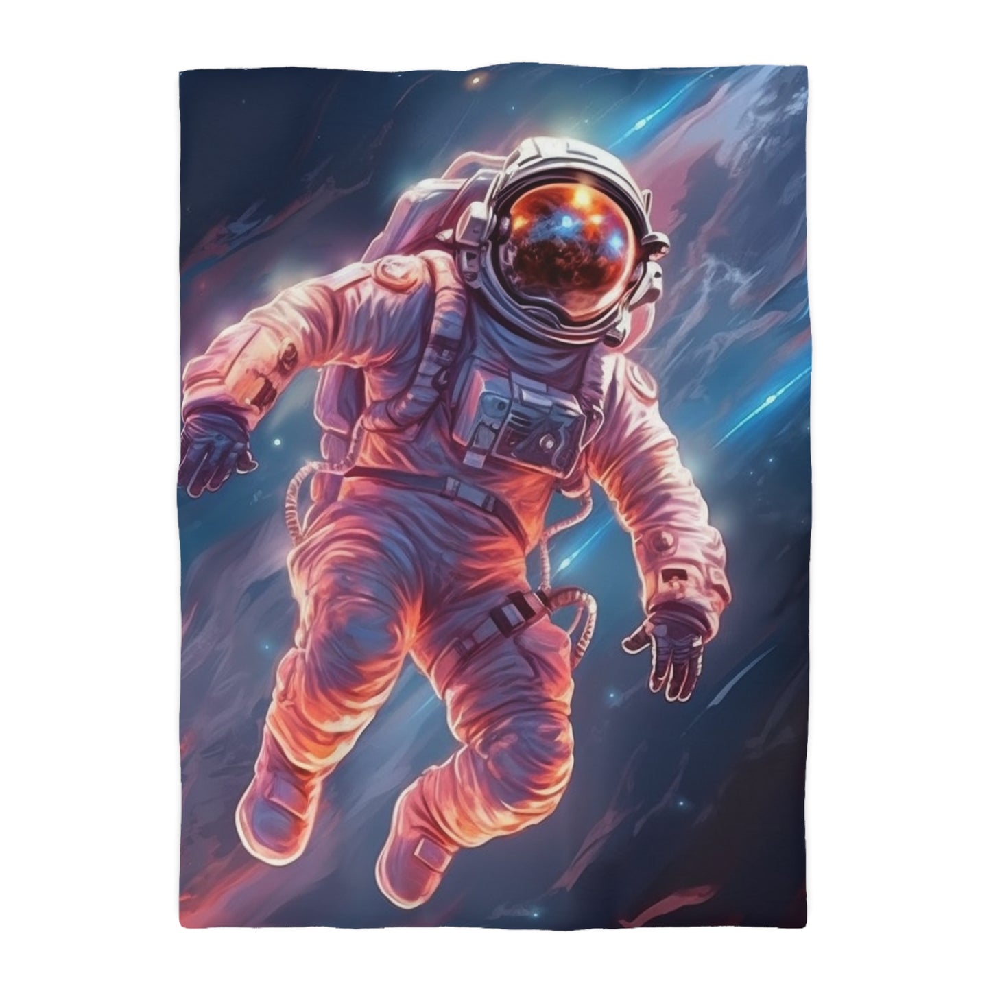 Astronauta en el espacio exterior - Galaxy Starfield Art - Funda nórdica de microfibra 