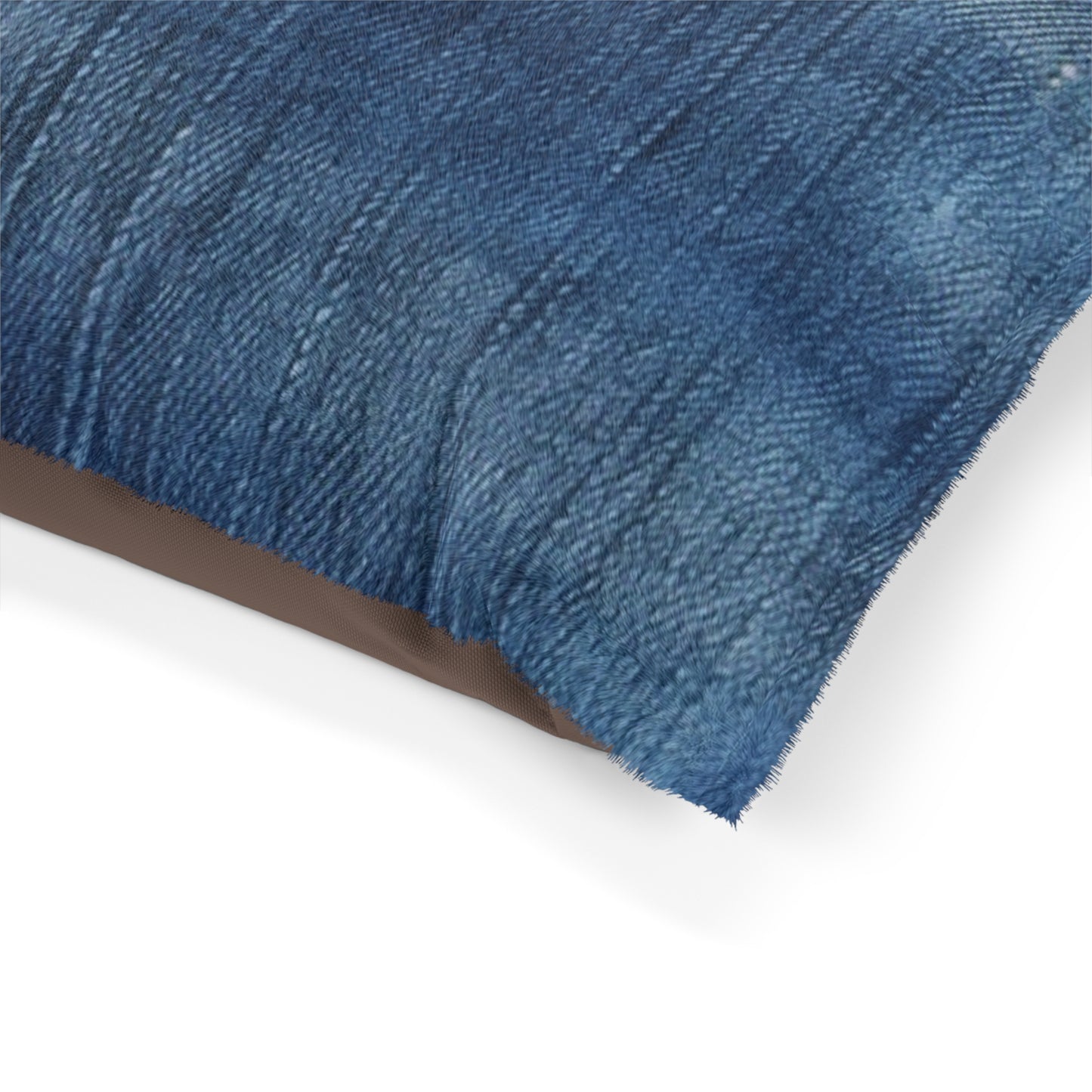 Indigo Splash: Washed Denim Reverie in Deep Blue -  Dog & Pet Bed