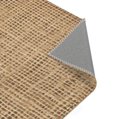 Burlap Fabric Faux Graphic, Area Rugs