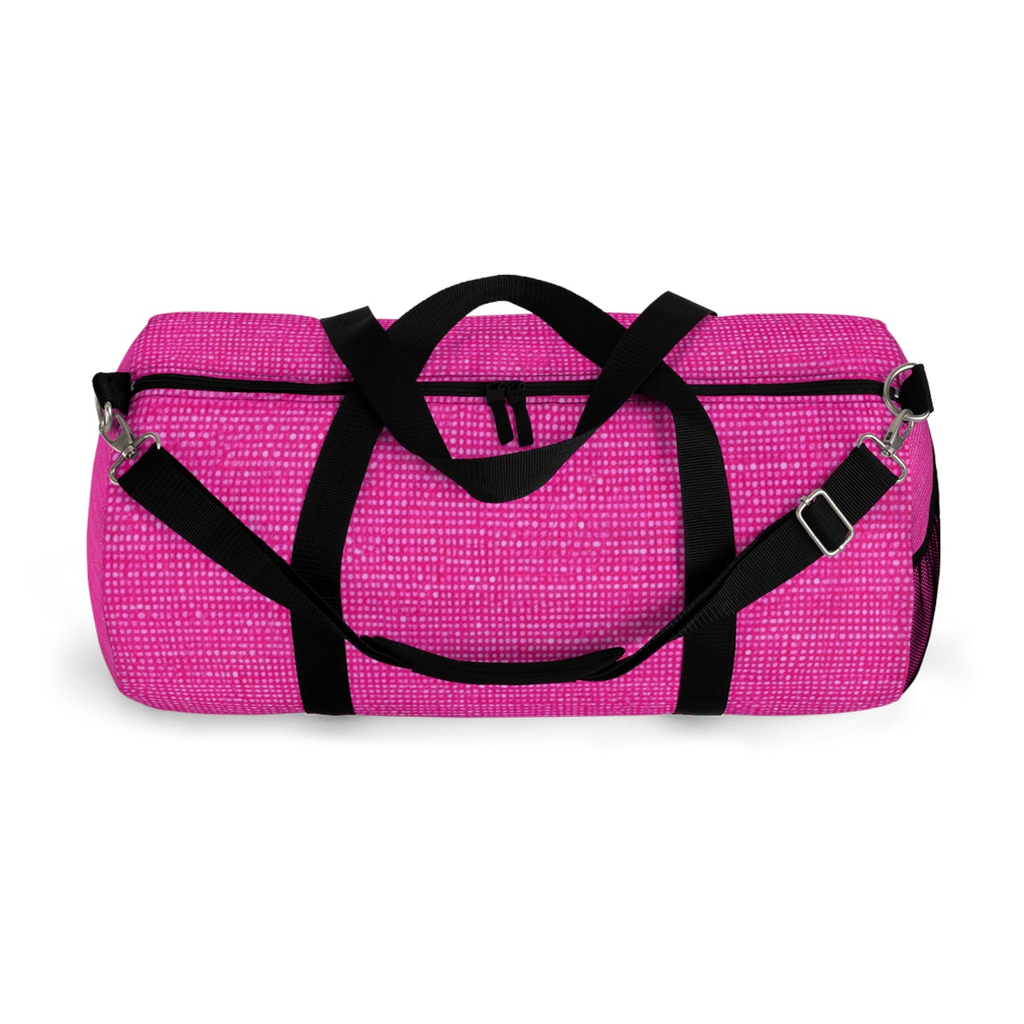 Hot Neon Pink Doll Like: Denim-Inspired, Bold & Bright Fabric - Duffel Bag