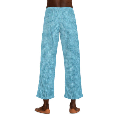 Bright Aqua Teal: Denim-Inspired Refreshing Blue Summer Fabric - Men's Pajama Pants (AOP)