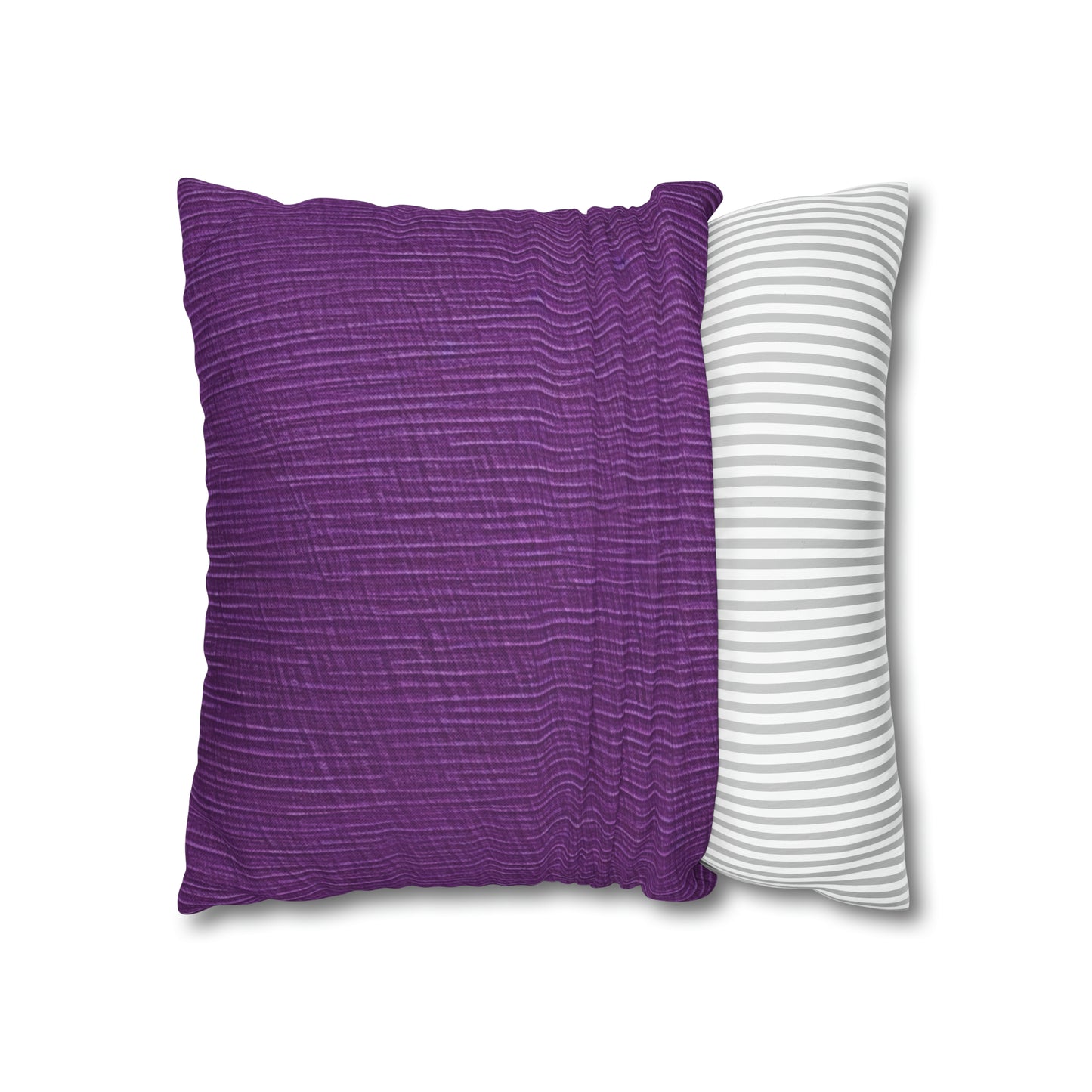 Violet/Plum/Purple: Denim-Inspired Luxurious Fabric - Spun Polyester Square Pillow Case