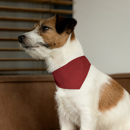 Bold Ruby Red: Denim-Inspired, Passionate Fabric Style - Pet Bandana Collar