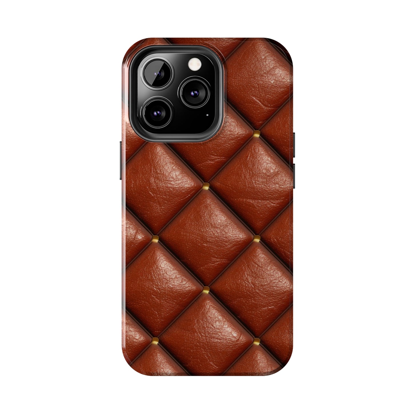 Brown Leather Cognac Pattern Rugged Durable Design Style - Tough Phone Cases