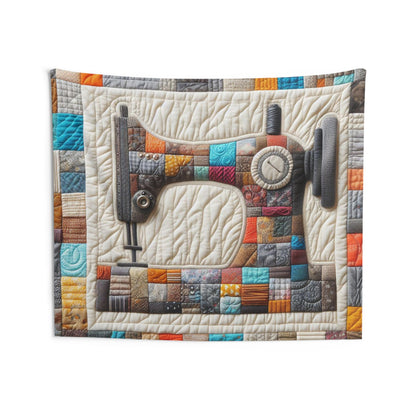 Sewing Machine Quilt Art - Indoor Wall Tapestries