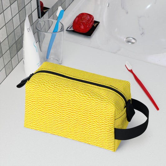 Sunshine Yellow Lemon: Denim-Inspired, Cheerful Fabric - Toiletry Bag