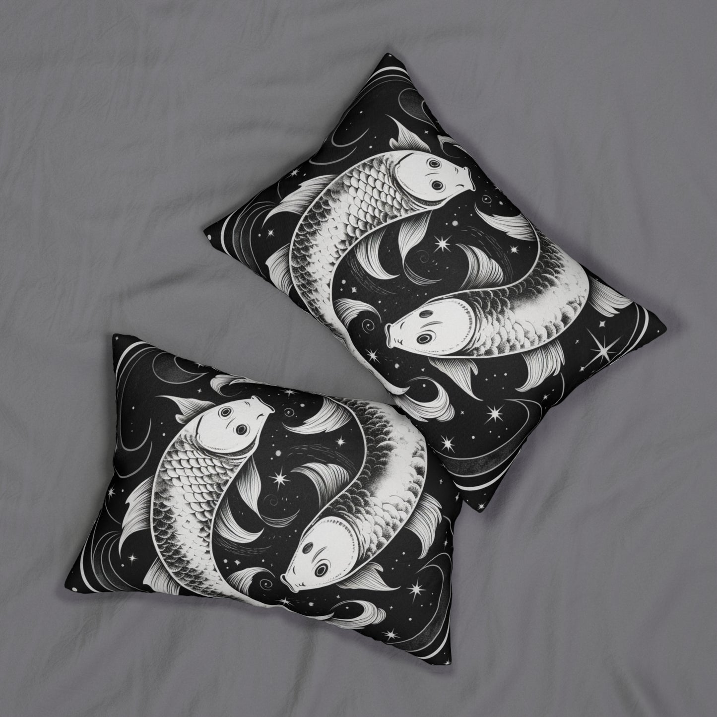 Pisces Zodiac Design, Spun-Polyester Lumbar Pillow, Double-Sided Print