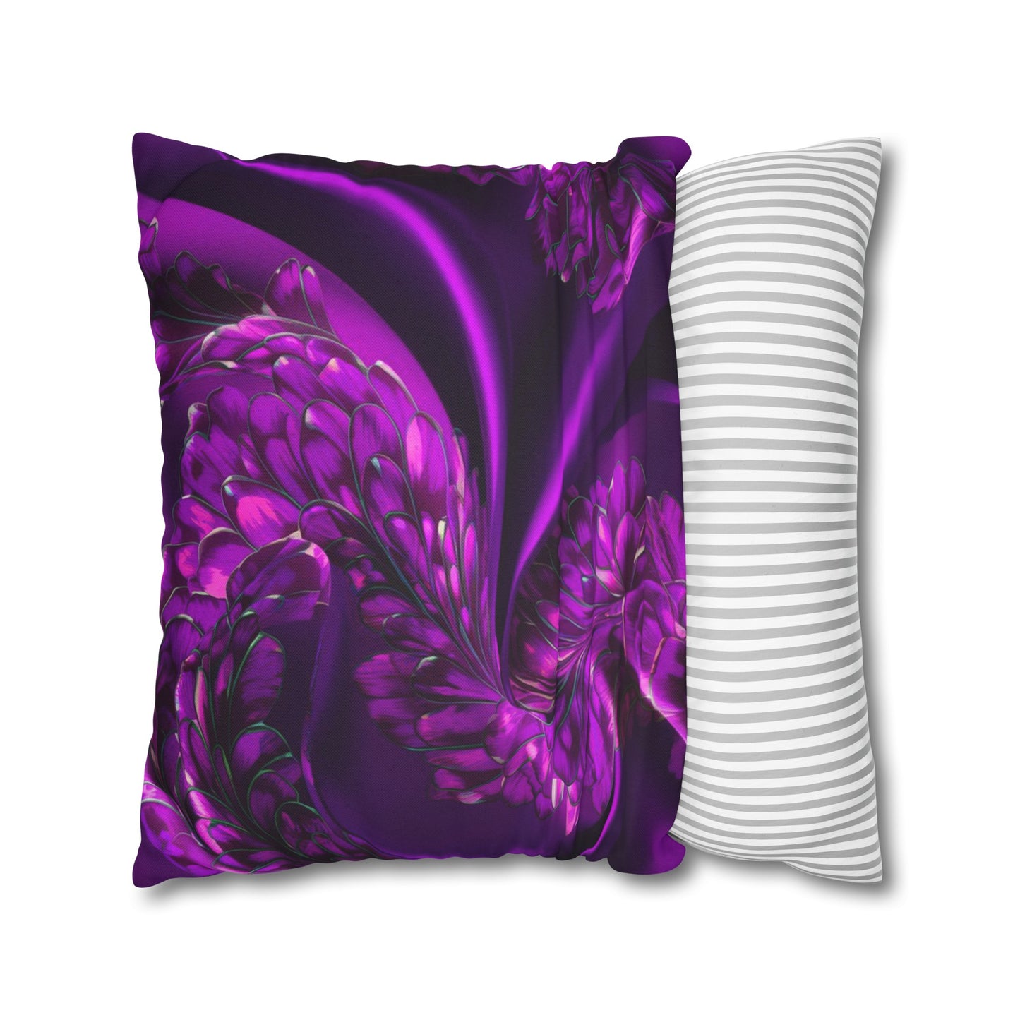 Purple Silk, Spun Polyester Square Pillowcase