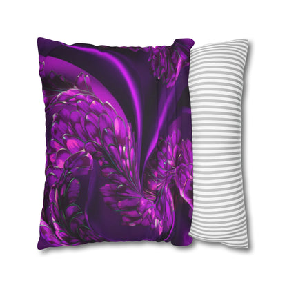 Purple Silk, Spun Polyester Square Pillowcase