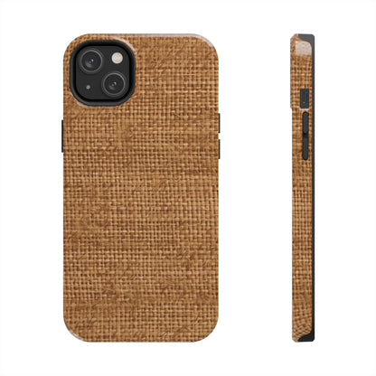 Light Chocolate: Denim-Inspired Elegant Fabric - Tough Phone Cases