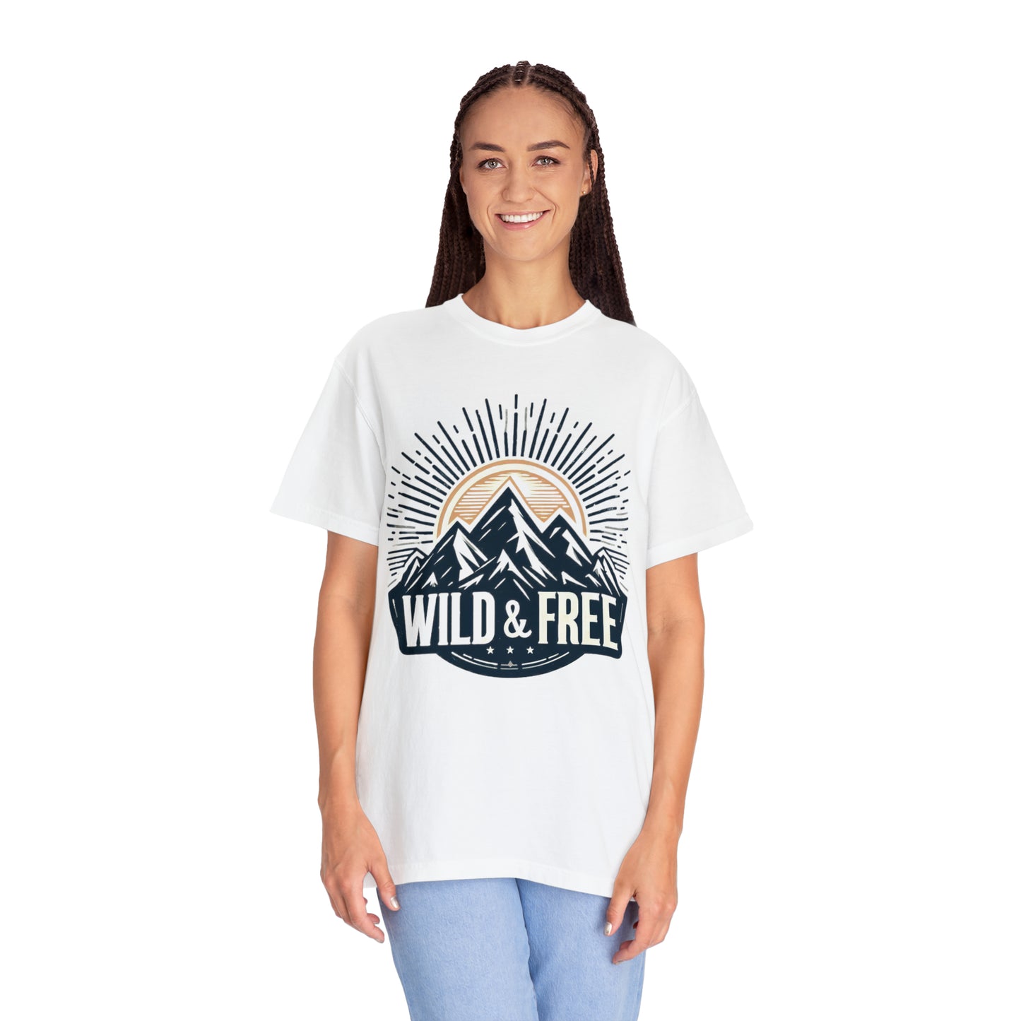 Wild and Free - Embrace Outdoors, Cozy Comfort Adventure Seekers - Unisex Garment-Dyed T-shirt