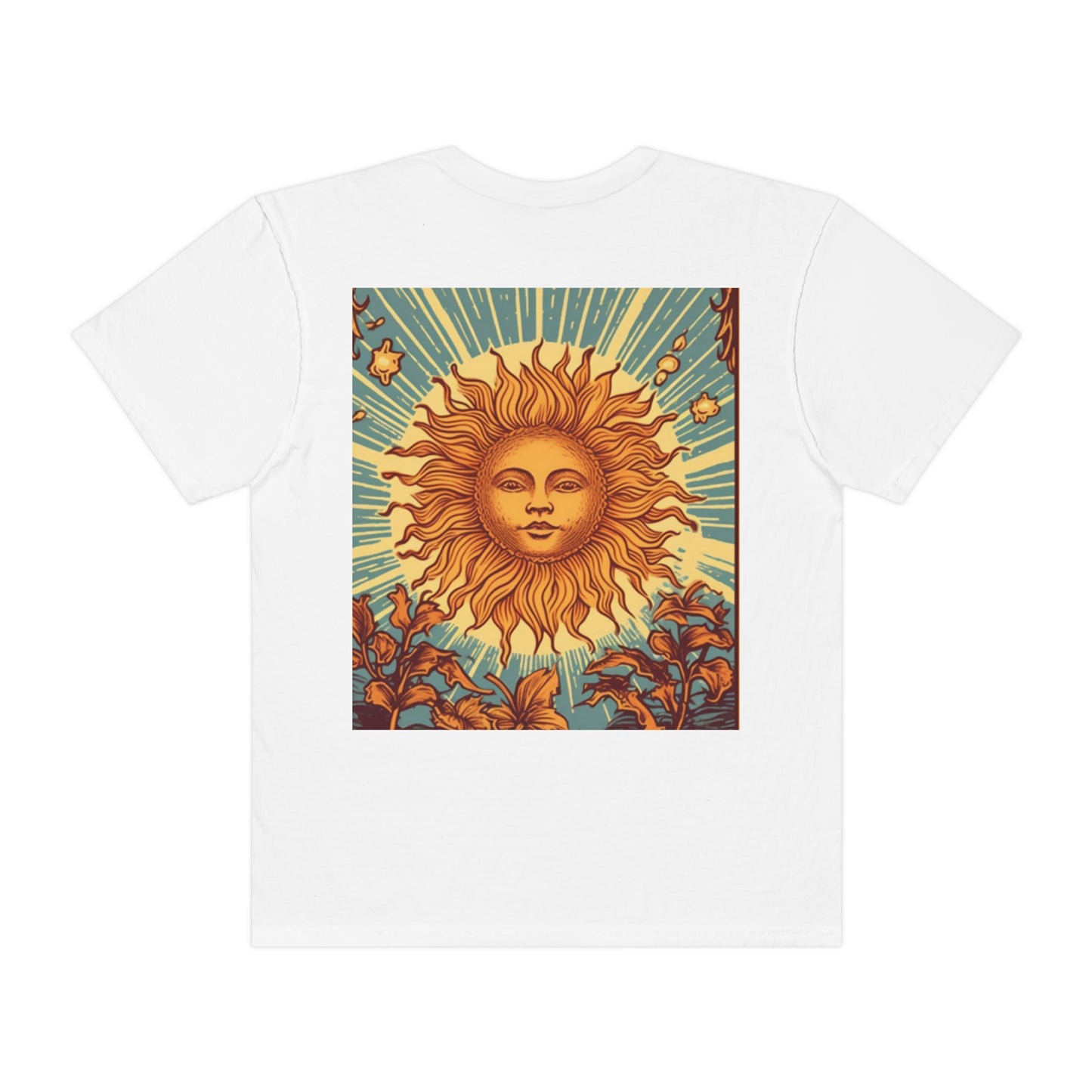 Sun Tarot Card Symbol of Growth, Life, and Radiance - Unisex Garment-Dyed T-shirt