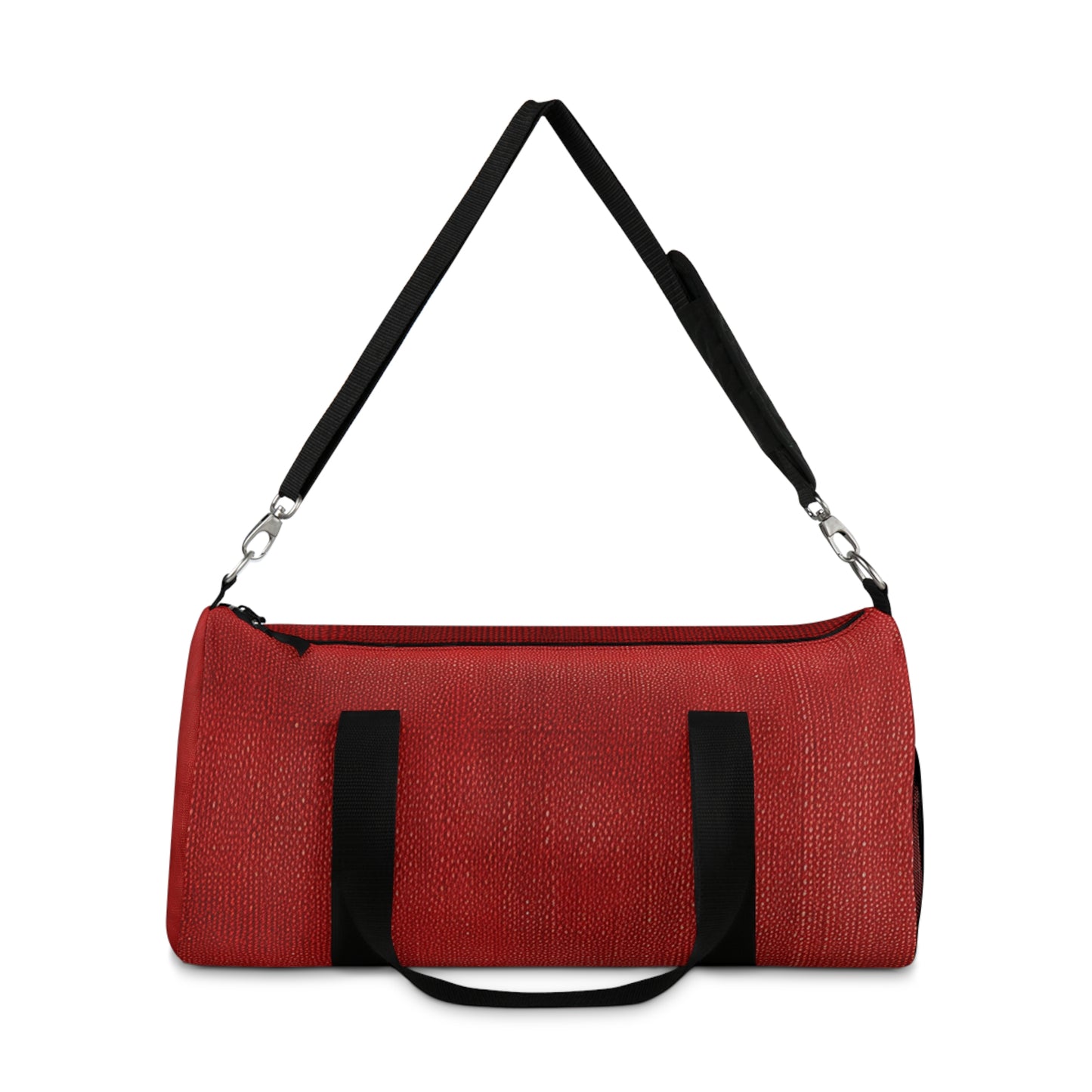 Juicy Red Berry Blast: Denim Fabric Inspired Design - Duffel Bag