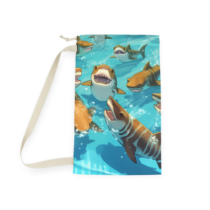 Tiger Shark: Ocean Marine Wildlife - Underwater - Laundry Bag