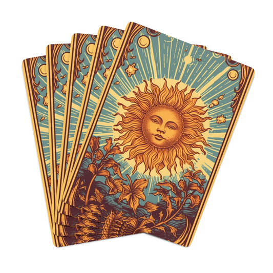 Sun Tarot Card Symbol of Growth, Life, and Radiance - Poker Cards