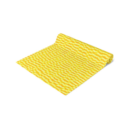 Sunshine Yellow Lemon: Denim-Inspired, Cheerful Fabric - Table Runner (Cotton, Poly)