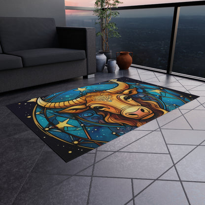 Taurus Constellation Zodiac Sign Astrology Cosmic Art - Outdoor Rug