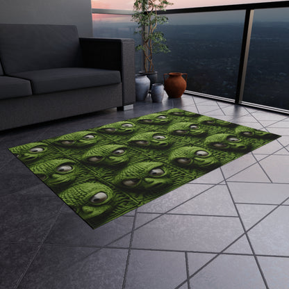 Alien Granny Square Crochet - Galacitc Space Sci fi Fantasy Theme - Outdoor Rug