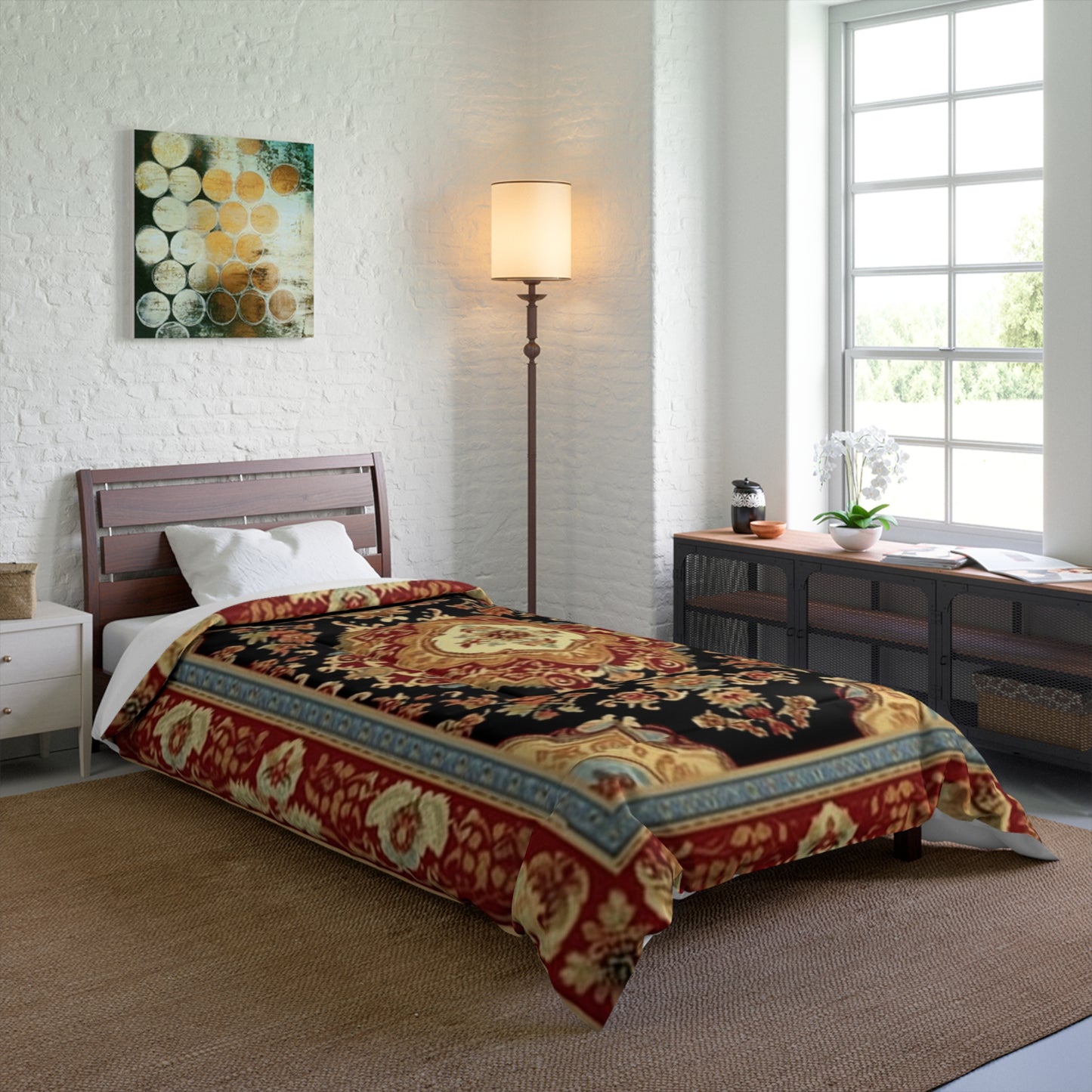 Oriental-Inspired Comforter, Soft and Cozy - Twin, Full, Queen, King Sizes