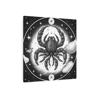 Scorpio Zodiac Art, Decorative White Aluminum Metal Sign