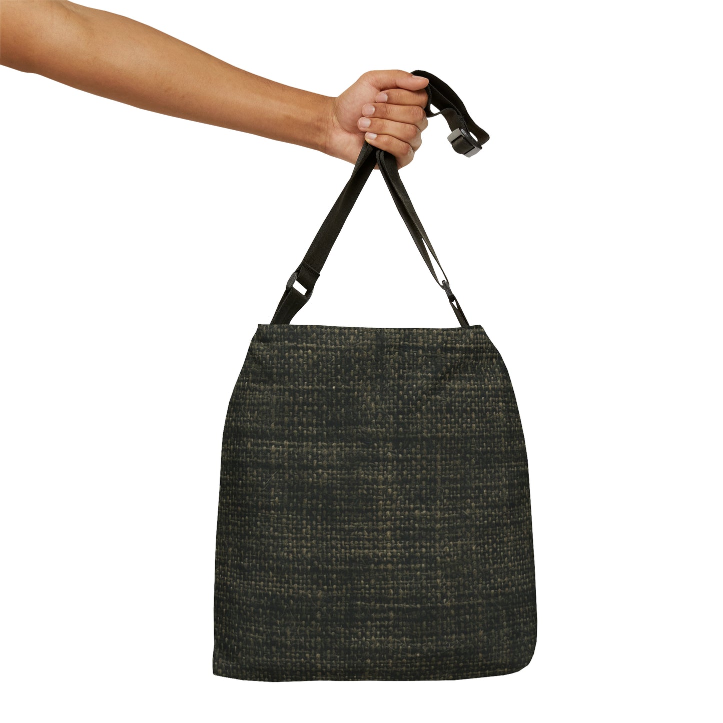 Sophisticated Seamless Texture - Black Denim-Inspired Fabric - Adjustable Tote Bag (AOP)