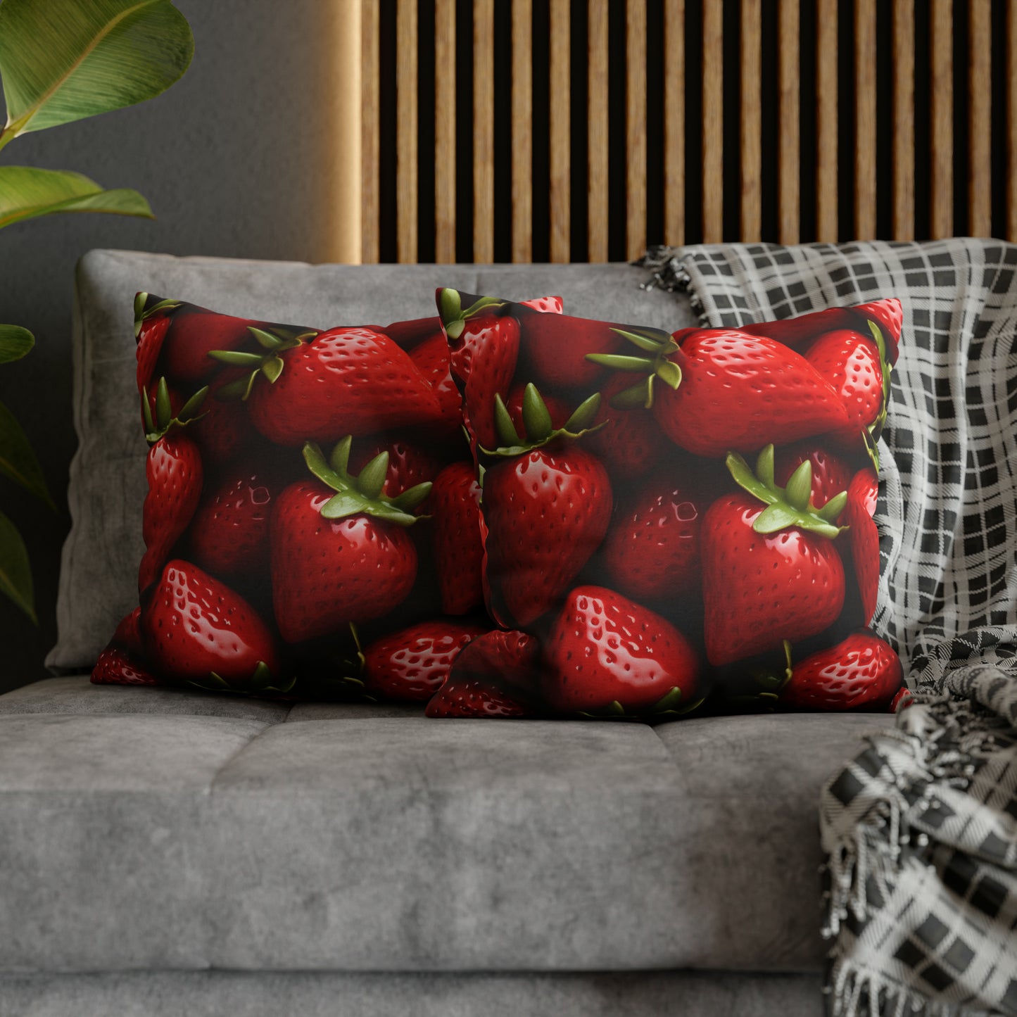 Strawberry Patch Picks: Home Decor and Gifts for the Ultimate Berry Fan - Spun Polyester Square Pillow Case