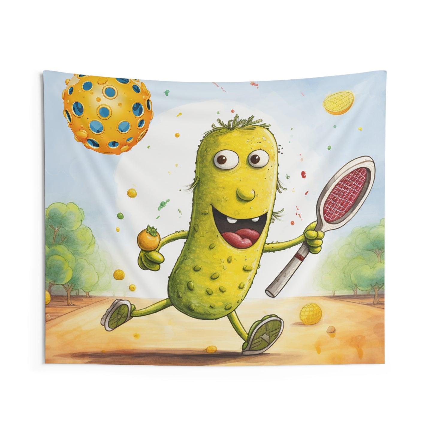 Pickleball Play: Pickle Sport Action Game, Fast Dink Ball - Indoor Wall Tapestries