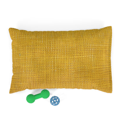 Radiant Sunny Yellow: Denim-Inspired Summer Fabric - Dog & Pet Bed