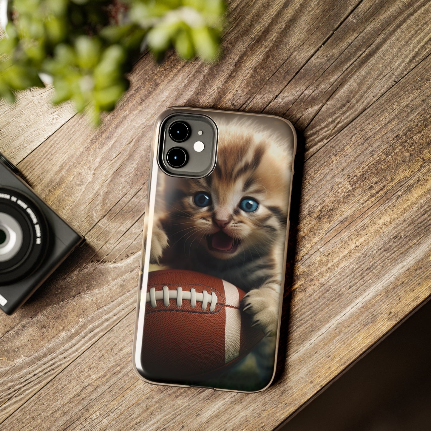 Football Kitten Touchdown: el juego deportivo ganador de Tabby - Estuches resistentes para teléfonos