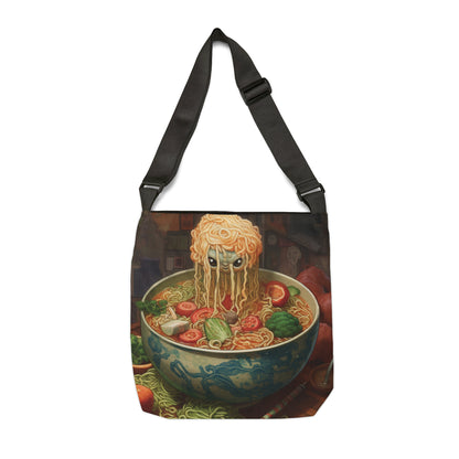 Ramen Bowl Anime Alien Japanese Style - Adjustable Tote Bag (AOP)