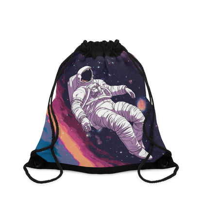 Astro Pioneer - Star-filled Galaxy Illustration - Drawstring Bag