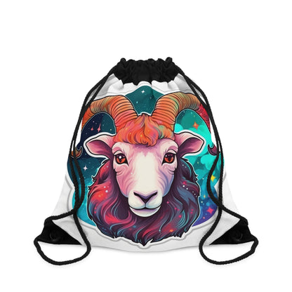 Signo del zodíaco Aries - Símbolo de astrología cósmica de colores vivos y brillantes - Mochila saco