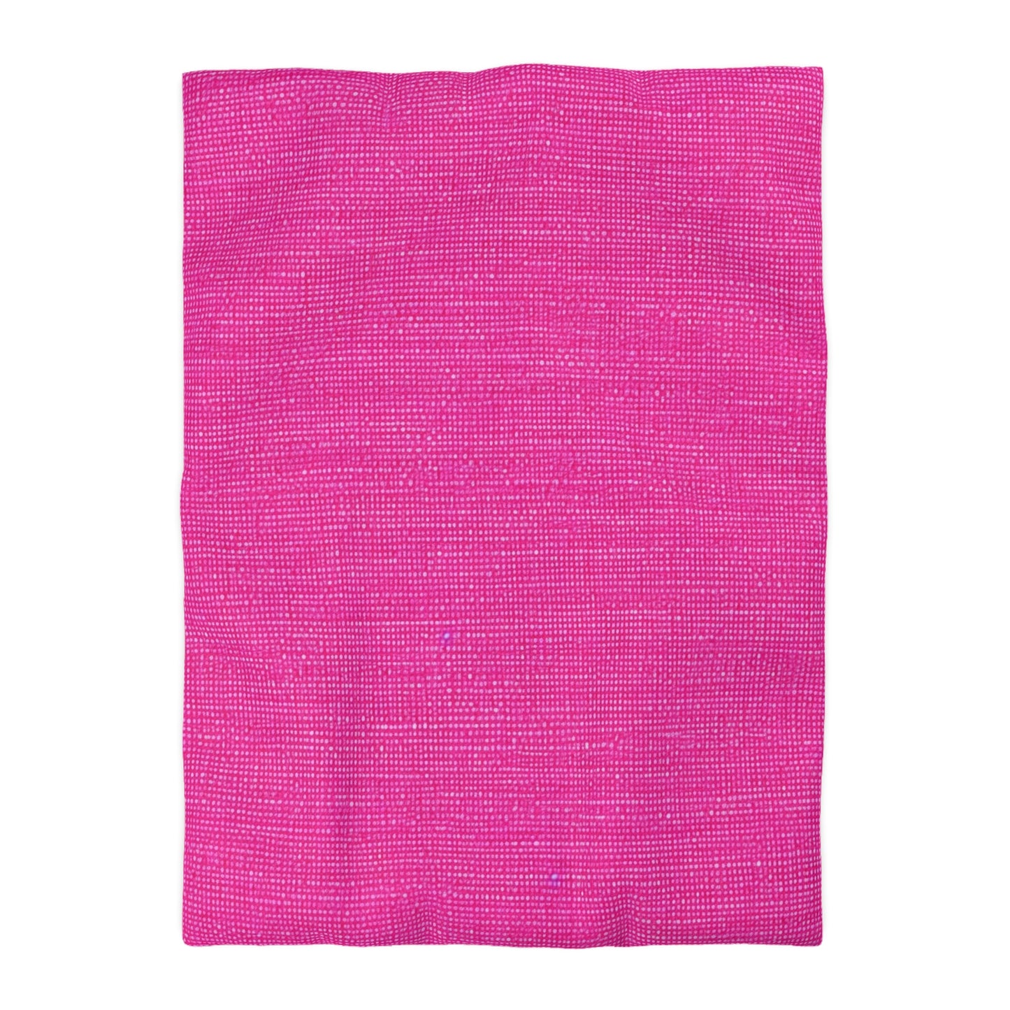 Hot Neon Pink Doll Like: Denim-Inspired, Bold & Bright Fabric - Microfiber Duvet Cover