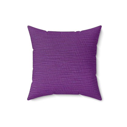 Violet/Plum/Purple: Denim-Inspired Luxurious Fabric - Spun Polyester Square Pillow