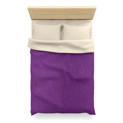 Violet/Plum/Purple: Denim-Inspired Luxurious Fabric - Microfiber Duvet Cover