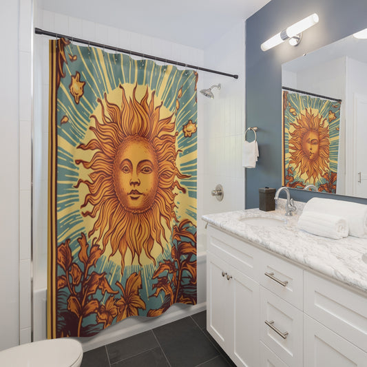 Sun Tarot Card Symbol of Growth, Life, and Radiance - Shower Curtains