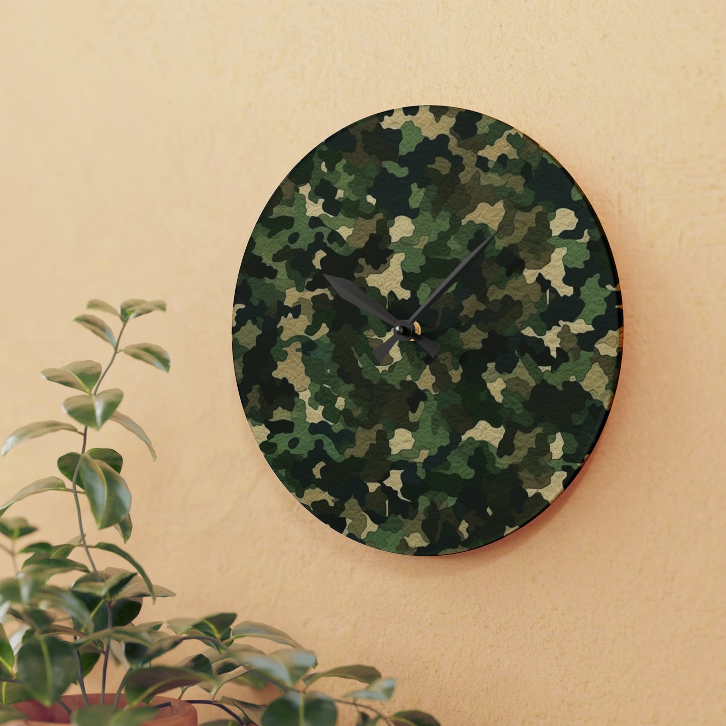 Classic Camo Acrylic Wall Clock