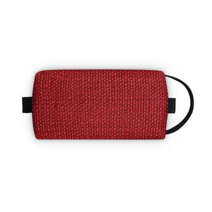 Bold Ruby Red: Denim-Inspired, Passionate Fabric Style - Toiletry Bag