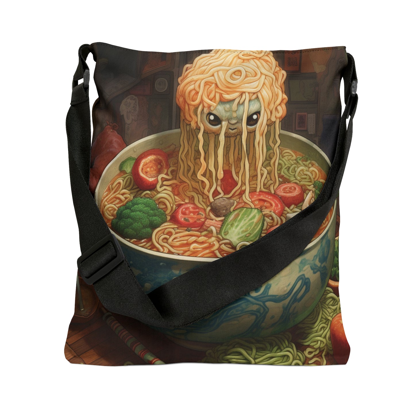 Ramen Bowl Anime Alien Japanese Style - Adjustable Tote Bag (AOP)