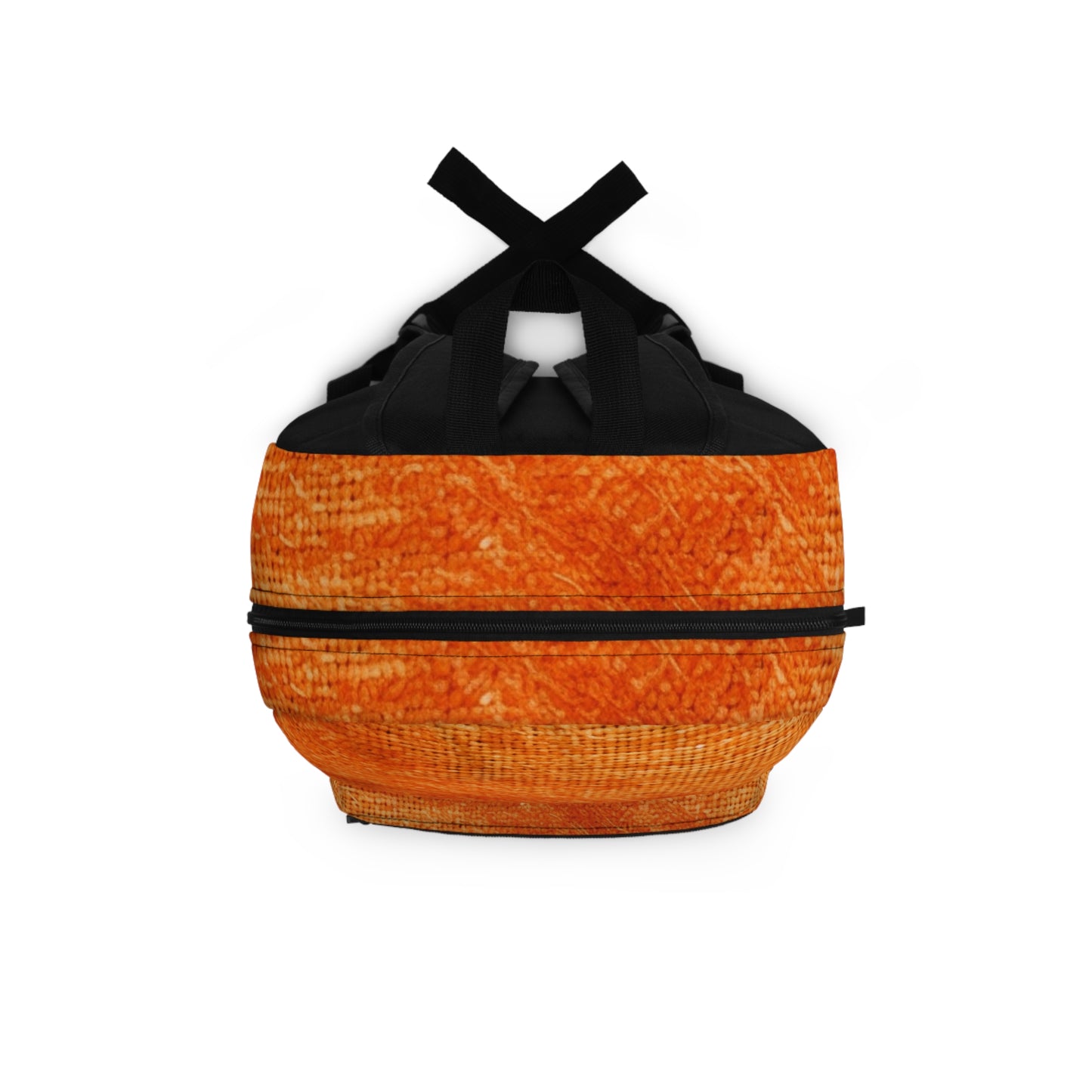 Burnt Orange/Rust: Denim-Inspired Autumn Fall Color Fabric - Backpack