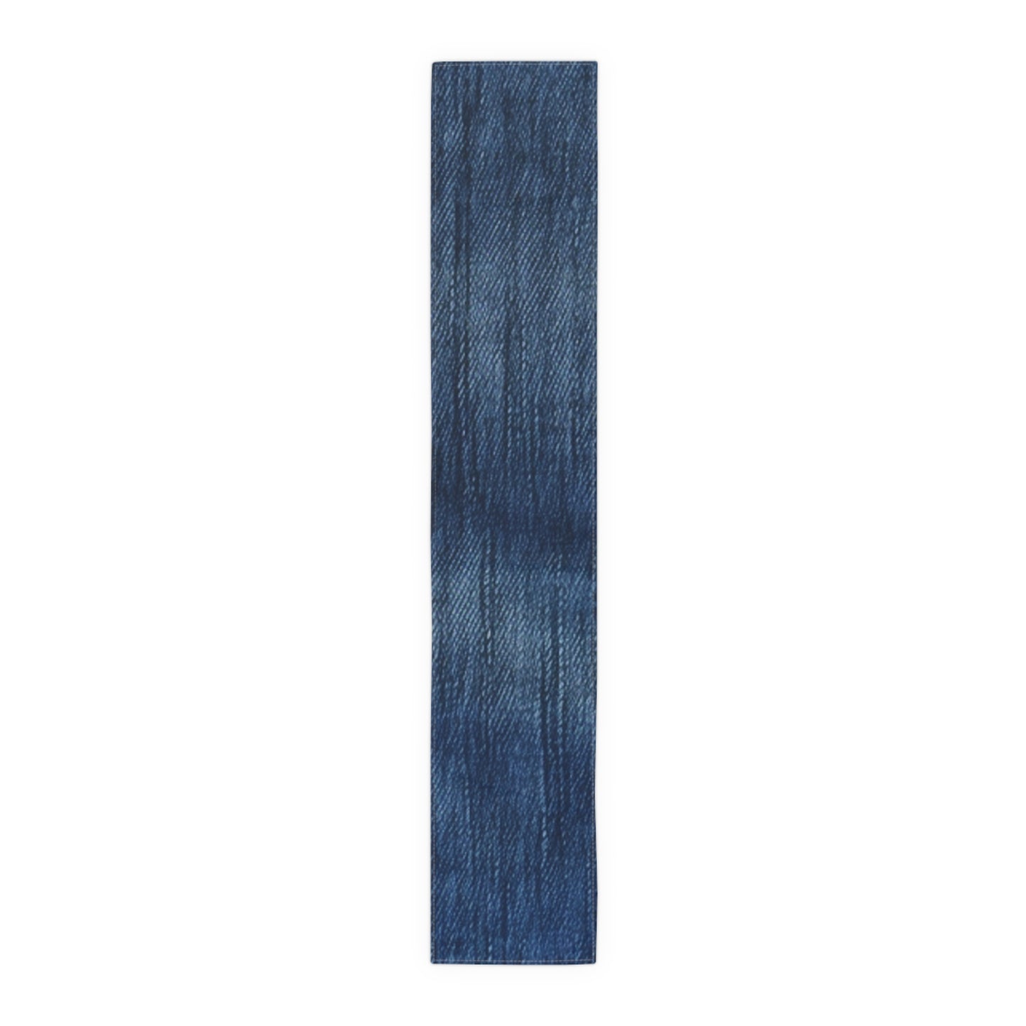 Indigo Splash: Washed Denim Reverie in Deep Blue - Table Runner (Cotton, Poly)